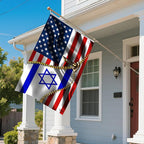 Vintage American America Usa Israel Israeli Flags For Outside Yard 3x5 Ft Double Sided Printed 100d Polyester Lightweight Garden Welcome Outdoor Banner Brass Grommets