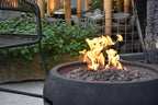 AMS Fireplace | Modeno | York | Firepit Table | Cover and Lava Rocks Included | (Fuel: Liquid Propane - Black)