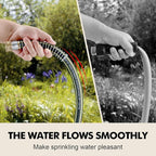 Rubber Garden Water Hose 50ft, 5/8" Leak Proof Garden Hose with Brass Connector, Flexible Hose Pipe for Lawn, Watering Cleaning & Washing