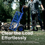 Landworks AGM Electric Utility Cart - 500W Lead-Acid Battery-Powered Power Wagon, 500 lbs Load Capacity & 1000 lbs Towing, Heavy-Duty Motorized for Garage, Warehouse, and Outdoor Use