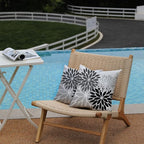 DFXSZ Outdoor Throw Pillow Covers 16x16 Inch Set of 2 Waterproof Spring Summer Geometric Elegant Black Grey Outdoor Pillow Covers for Patio Funiture Garden Couch 158X16