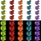 40Pcs Luminous Mini Frog Statues Model Miniature Frog Figurines Small Resin Animals Garden Decor Tiny DIY Terrarium Accessories Kit for Landscape Dollhouse Potted Aquarium Craft Party Ornament