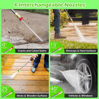 Pressure Washer -4800PSI with Anti-Tipping, 35FT Power Cord,Power Washer for Cars Fences Driveways Patios Home
