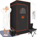 Sauna Box，Portable Sauna for Home with 3L 110V Steamer, 9 Levels, Folding Chair, Extra Large Size (71''*35''*35''), Full Body Sauna Tent for Relaxation, Detoxification