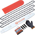 Savior 14 Inch Chainsaw Guide Bar and S52 Chain Combo, 3/8" LP Pitch, .050" Gauge, 52 Drive Links Fits Husqvarna 120 Echo CS-310 Ryobi RY3714 Replaces 140SDEA041 27856(3 Chains+ 1 Bar)