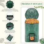 Berlune 6 Pcs Reusable Yard Waste Bags with Lid and Handles Extra Large Lawn Bags for Collecting Fall Leaves Heavy Duty Garden Trash Container for Camping Outdoor Debris Branches Grass(72 Gallon)