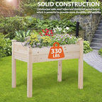 Elevated Wood Gardening Bed with Green House Cover - 36L x24W x 66H - Backyard Expressions