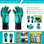 Professional 3-Pack 63 Gallons Lawn Garden Bags (D31, H19 inches) Reusable Yard Waste Bag with Gardening Gloves - Patio Standable Bag,Leaf Bag,Trash Containers,Plant Clippings Bag with 4 Handles