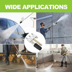 3 in 1 Downstream Soft Wash Chemical Nozzle, M5 Twist Nozzle Shooter Tips, 0-60°Adjustable Spray Pattern, for 1700-6000PSI, 3-7 GPM Pressure Washer, with 1/4 inches Quick Connect