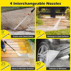 Pressure Washer-5000PSI with 4 Nozzles, 35FT Power Cord, Power Washer Cleaning Machine with Foam Cannon for Cars Fences Driveways Patios Home Cleaning