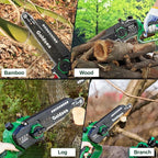 Mini Chainsaw Cordless 8 Inch, Goldsea Electric Hand Chain Saw with 2 Pack 4000mAh 21V Battery, Small Chainsaw Powered Saw for Garden Yard Cutting Wood/Tree Tools Best Gifts for Dad, Husband