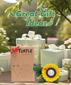 Solar Turtle Sunflower Light Garden Decor, Outdoor Statue Ornaments for Home Yard Lawn,Unique Gifts for Women Grandma Mom