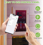 Real Relax Infrared Home Sauna, 1 Person Canadian Hemlock Wood Indoor Dry Saunas with Red Low Emf Light Therapy, Bluetooth Speakers, 9-Color Chromotherapy Lights, 110v for Personal Spa