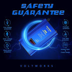 Power Inverter 300W Car Inverter DC 12V to 110V AC Converter with LED Display & 2x2.4A Dual USB Car Adapter Charger Compatible with Lithium Battery by VOLTWORKS