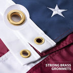 American Flag 4x6 Ft Ultra Durable Tear-Resistant Series, Made From Heavy Duty Water Resistant Polyester Canvas Embroidered Stars, Sewn Stripes, Brass Grommerts US/USA Flags Perfect