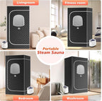 Portable Sauna Box, Personal Steam Sauna for Home with Steamer, Remote Control, Folding Chair and Mat, Portable Steam Sauna Tent, Home Spa for Relaxation(Gray)