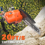 MAXLANDER 2-in-1 Cordless Pole Saw & Mini Chainsaw, 6'' Electric Pole Saws for Tree Trimming, 20V Battery Pole Saw with 2 Chains, 14ft Reach Pole Chainsaw(2PCS Battery and Charger Included)