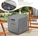 okcool Patio Wicker Side Table Cover,Waterproof Square Patio Small Side Table Cover,Suitable for 3-Piece Outdoor Wicker Patio Bistro Set Side Table,22W x 22D x 18H inch