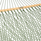 Original Pawleys Island Deluxe Meadow DuraCord Rope Hammock – 13 ft. x 65 in, 2-Person, 450 lb Capacity, Oak Spreader Bar, Zinc-Plated Hardware, Handcrafted in The USA