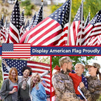6x10FT American Flag Outdoor -USA Heavy Duty Nylon US Flags Long Lasting US Flag with Embroidered Stars, Sewn Stripes & Brass Grommets Water-Resistant Perfect for Outdoor Use All Weather
