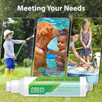 AQUA CREST Garden Hose Water Filter for Plants, Greatly Reduces Chlorine, Odor, Improve Plants Health, Ideal for Organic Gardening, Farming and Pets, Pack of 4