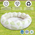 Inflatable Baby Pool, Portable Paddling Baby Swimming Pool for Toddlers Ages 0-3 Years Girls and Boys, Indoor& Outdoor, Garden and Backyard Summer Water Party, 35.4x9.8 in (Green Leaves)