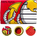 US Marine Corps USMC Flag Outdoor 3x5 Double Sided- 3Ply Heavy Duty 240D Nylon(All Weather)- United States Marine Corps Flag- 2 Brass Grommets & 4 Rows Stitched