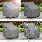 Okcool Outdoor Swivel Chair Cover 2 Pack,Outdoor Furniture Patio Chair Covers Waterproof Clearance,(33"W x 35"D x 38.5"H) Outdoor Lawn Patio Furniture Covers,Grey