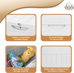 33 Gallon Deck Box Set of 2, Small Outdoor Storage Box Waterproof, Lockable Secure Package Bin Delivery Box for Outside, Patio Cushions Storage Box, Delivery Driver Snack Box for Porch, White