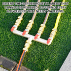 4 Way Garden Hose Splitter, Heavy Duty Brass Nickel Plated Rust Resistant Faucet Manifold, 3/4" Frost Resistant Outdoor Hose Adapter Connector，Hose Spigot Adapter with 4 large red handles