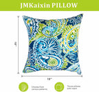 Outdoor Pillows, Pack of 2 Waterproof Decorative Throw Pillows with Inserts, 18”x18” Square Pillows for Bed, Couch, Sofa and Patio Furniture