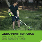 Greenworks 40V Lawn Care Combo Kit, Trimmer & Blower for Edging & Leaf Cleanup, 2.0Ah Battery & Charger (Gas-Free Yard Duo)