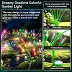 Solar Garden Lights 4 Pack, 24LED Swaying Solar Lights for Mother's Day, 30 Inches Waterproof Garden Lights for Pathway Yard Outdoor Garden Decor, Gardening Gifts, Mulitiple Colors Change