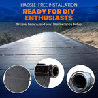 Industrial Grade Solar Pool Heater DIY Kit - Superior High-Wind Strapless Mounting System & Maximum Freeze Resistance (10-4'x6.5' / 260 Square Feet)