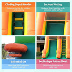 Inflatable Water Slide for Kids & Adults, 26FT 100% PVC Waterslide with Big Splash Pool, Widen Slide with Shallow Pool, 950W Air Blower, Ideal for Backyard, Park (Green Coconut Tree Design) 2