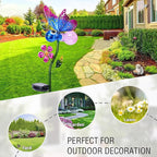 Afirst Decorative Solar Lights Outdoor Solar Butterfly Stake Lights Metal Decorative Garden Lights Outdoor Waterproof Stakes for Pathway Yard Lawn Decoration Mothers Day Mom Gifts