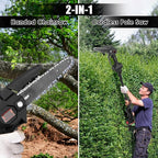 2-in-1 Cordless Pole Saw & Mini Chainsaw, Battery Powered 5.1lb Lightweight Multi-Angle & 13FT MAX Reach 6 Inch Electric Pole Saw for Tree Trimming & Branch Cutting