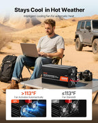 VEVOR 4000W Power Inverter, 12V DC to 120V AC Pure Sine Wave Inverter, Solar Car Charger Converter with LCD Display, Remote Control, 2 USB Ports, 4 AC Outlets, Type-C Port, for RV, Truck Outdoor