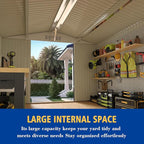 10x8 FT Outdoor Storage Shed,Metal Shed W/Window,Garden Storage Shed W/Lockable Door,All Weather Waterproof Tool House W/ 4 Air Vents & Sloped Roof,for Backyard,Patio,Lawn,Gray