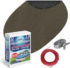 Winter Swimming Pool Cover for 12 ft x 18 ft Aboveground Oval Pool Size, Deluxe Choice Series, Solid Material, Color - Steel Gray, Pool Cover Choice 591218-4CHOICE
