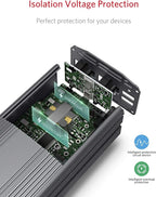 BESTEK 500W Power Inverter DC 12V to 110V AC Converter with 4.8A Dual USB Car Charger ETL Listed (Grey)