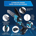 EliteHome Mini Chainsaw Cordless 2 Batteries 6 Inch Electric Portable Handheld Small Chain Saw Battery Powered for Tree Trimming wood cutting