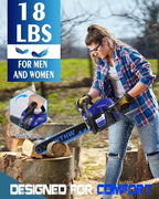 58 cc Gas Powered Chainsaw, 20 in & 18 in Quick-Switch Bars – 550 ml Fuel 260 ml Oil Tanks, Automatic Chain Oiler, Centrifugal Air Filter, Quick Start, Inertial Chain Brake (WH5806)