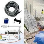 5800PSI/400Bar Ultra Flexible Pressure Washer Hose for Bosch Home Cleaning, 5M-30M High Pressure Extension Tube with Quick-Connect Adapter,(Red/Blue/Yellow/Green/Grey/Orange/Light Blue)(Grey,50FT)