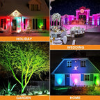 10W RGBW LED Landscape Lights Spot Lights Outdoor for Yard Garden Decor Spotlight, Landscape Lighting with 16 Color Changing and Remote IP68 Waterproof (12 pck)