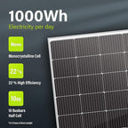 Newpowa 10BB Cell 200W Monocrystalline 200 Watt 12V Solar Panel High Efficiency Mono Module RV Marine Boat Off Grid (200W New)