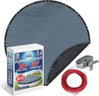 Winter Swimming Pool Cover for 28 ft Aboveground Round Pool Size, Durable Choice Series, Solid Material, Color - Blue Stone, Pool Cover Choice 3428-4CHOICE