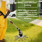 2025 New Upgrade 6 Inches Steel Wire Grass Trimmer Head Universal Steel Wire Weed Eater Head String Trimmer Replacement Brush Blade for Electric Battery Powered Cordless String Cutter (3Pc 6 Blades)