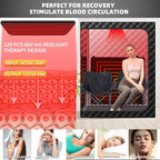 2 Person Infrared Sauna Box, Portable Infrared Sauna for Home, Personal Infrared Saunas with Red Light Threapy, Remote Control, Upgraded Comfortable Chair