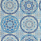 RSH Décor Lumbar Throw Pillows – Set of 4 | 20” x 12” Outdoor Pillows | All-Weather Spun Polyester Fabric | Water & Fade Resistant | Blue Wheel Indigo Patio Pillows